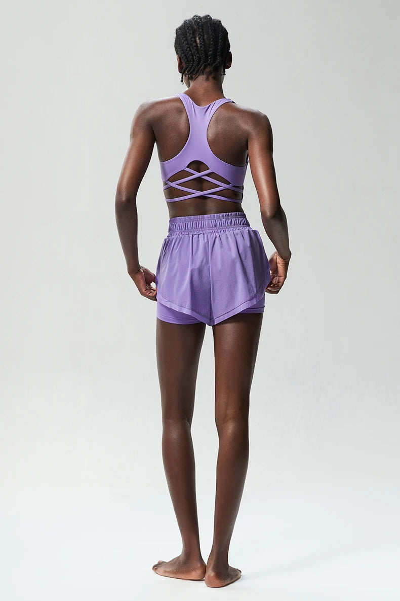 Conjunto Fitness Feminino 2 Peças Fit Diamond – Summer Shorts + Top em Lycra