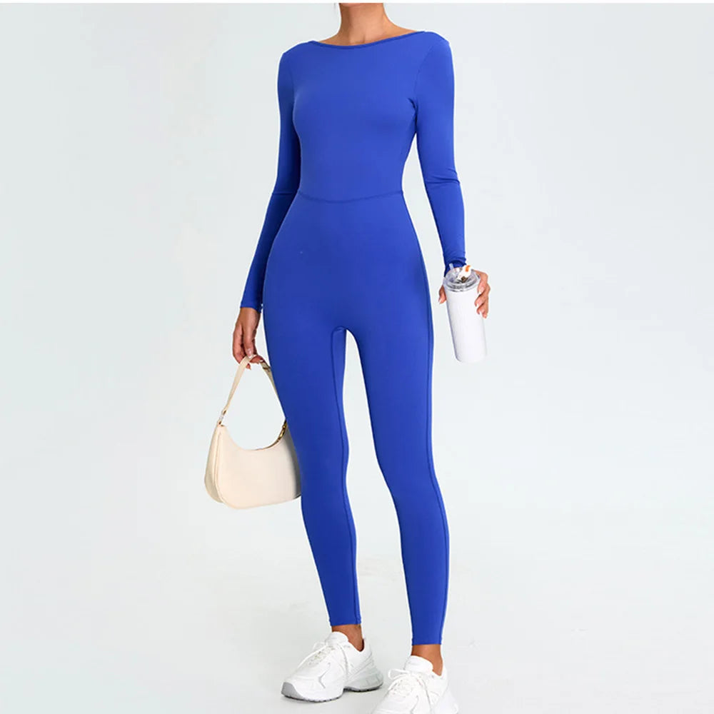 Macacão Fitness Feminino Manga Longa – Push Up One Piece | Fit Diamond