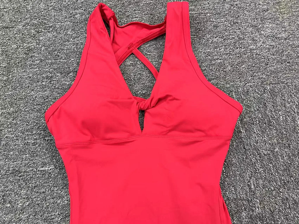Macacão Fitness Feminino Sem Manga Costas Abertas – One Piece Yoga | Fit Diamond