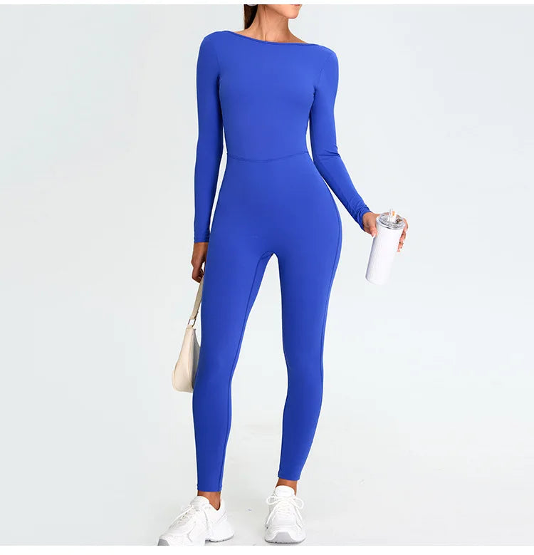 Macacão Fitness Feminino Manga Longa – Push Up One Piece | Fit Diamond