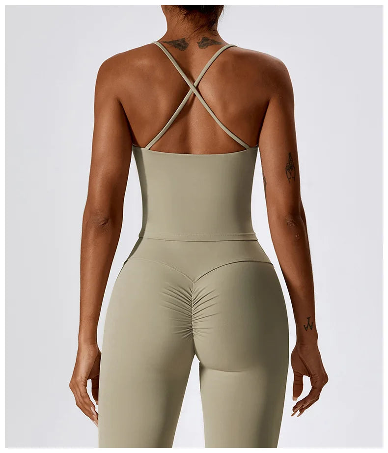 Top Esportivo Feminino Fit Diamond | Beauty Back, Push Up e Respirável