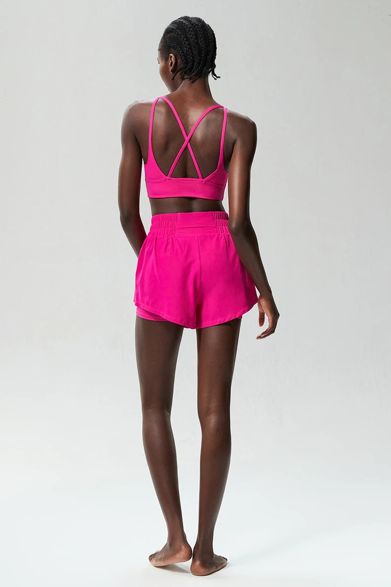 Conjunto Fitness Feminino 2 Peças Fit Diamond – Shorts + Top Summer Respirável