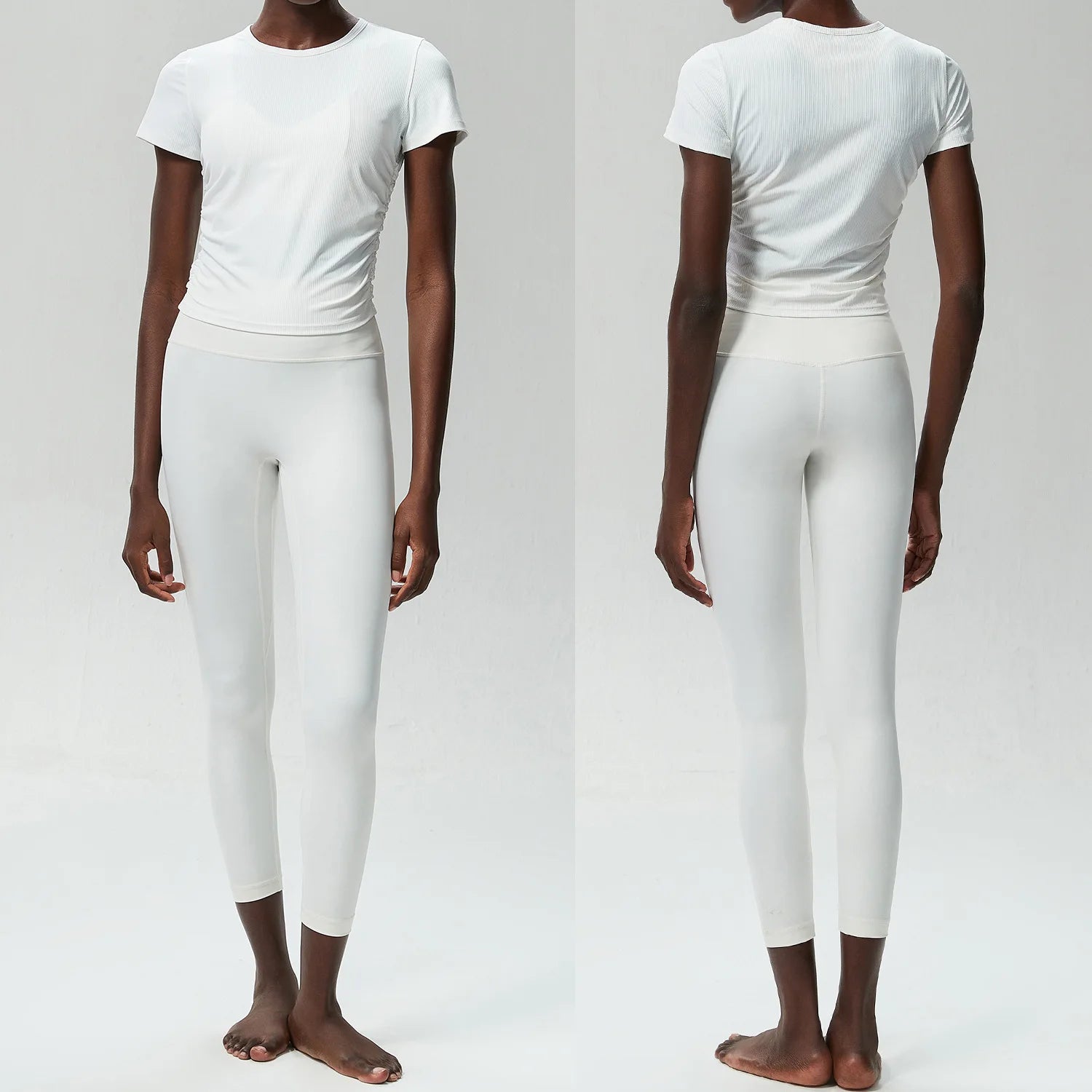 Conjunto Fitness Diamond Quick Dry 2 Peças Camiseta Cropped + Calça Legging - Leveza, Estilo e Praticidade