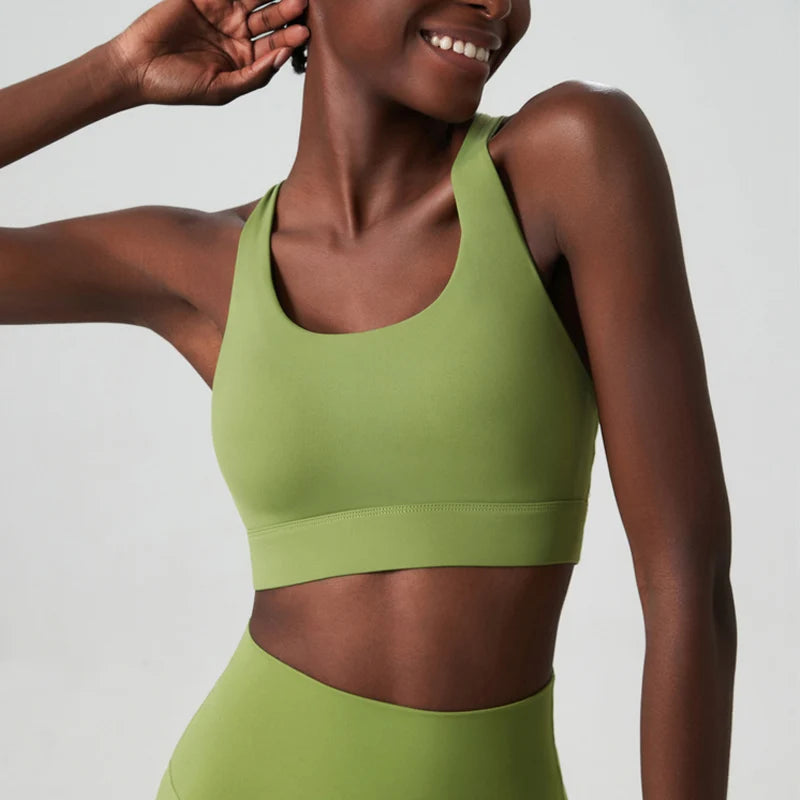 Top Esportivo Feminino Fit Diamond – High Impact U-Neck Super Stretch