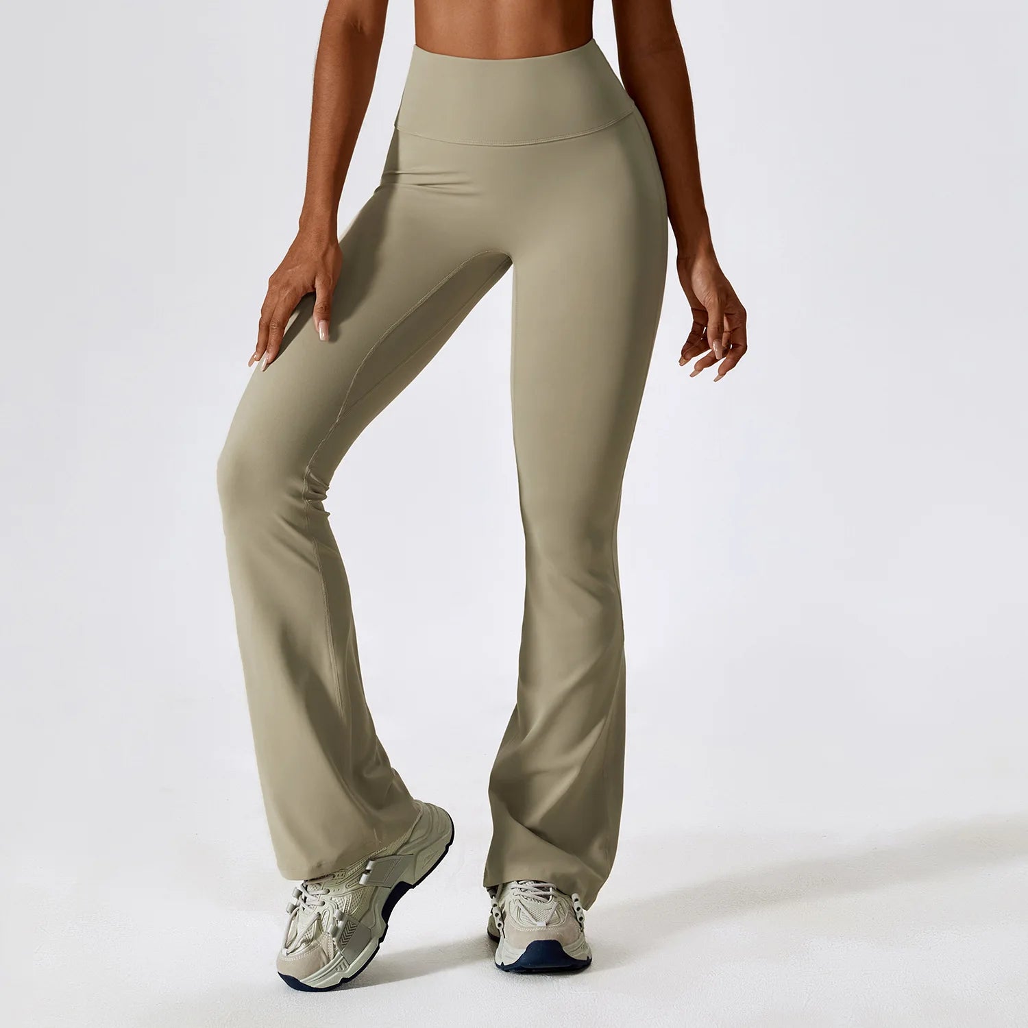 Calça Flare Fitness Scrunch – Cintura Alta, Levanta Bumbum, Ideal para Yoga, Dança e Academia