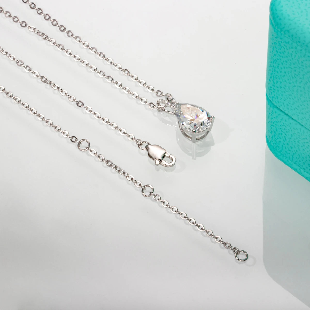 Conjunto Colar 2.5ct e Brincos 1.2ct Moissanita em Prata 925