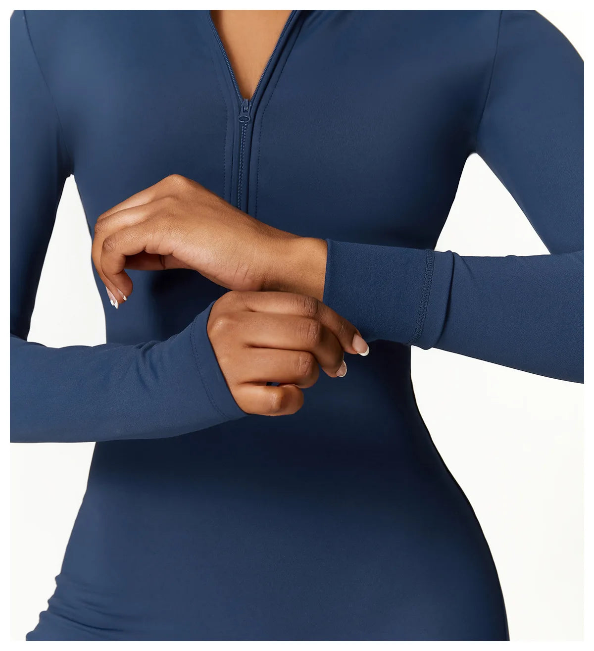 Macacão Fitness Feminino Manga Longa com Zíper – Push Up One Piece | Fit Diamond