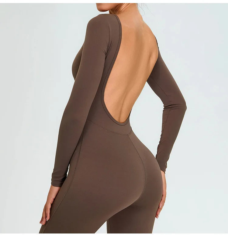 Macacão Fitness Feminino Manga Longa – Push Up One Piece | Fit Diamond