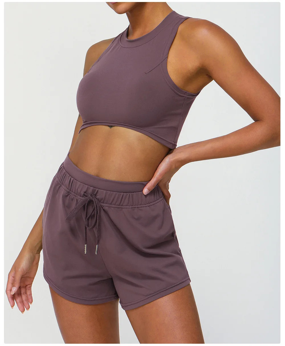 Conjunto Fitness Feminino 2 Peças Fit Diamond – Summer Shorts + Top Slim Fit