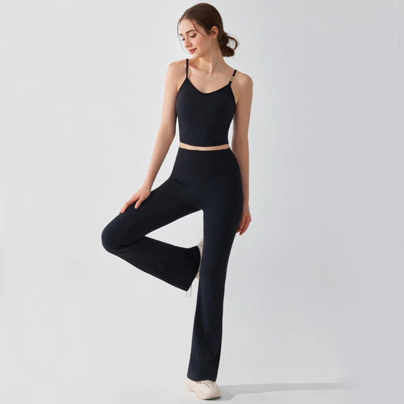 Conjunto Fitness Feminino Fit Diamonds 2 Peças — Top + Legging Buttery Soft Super Stretch de Secagem Rápida