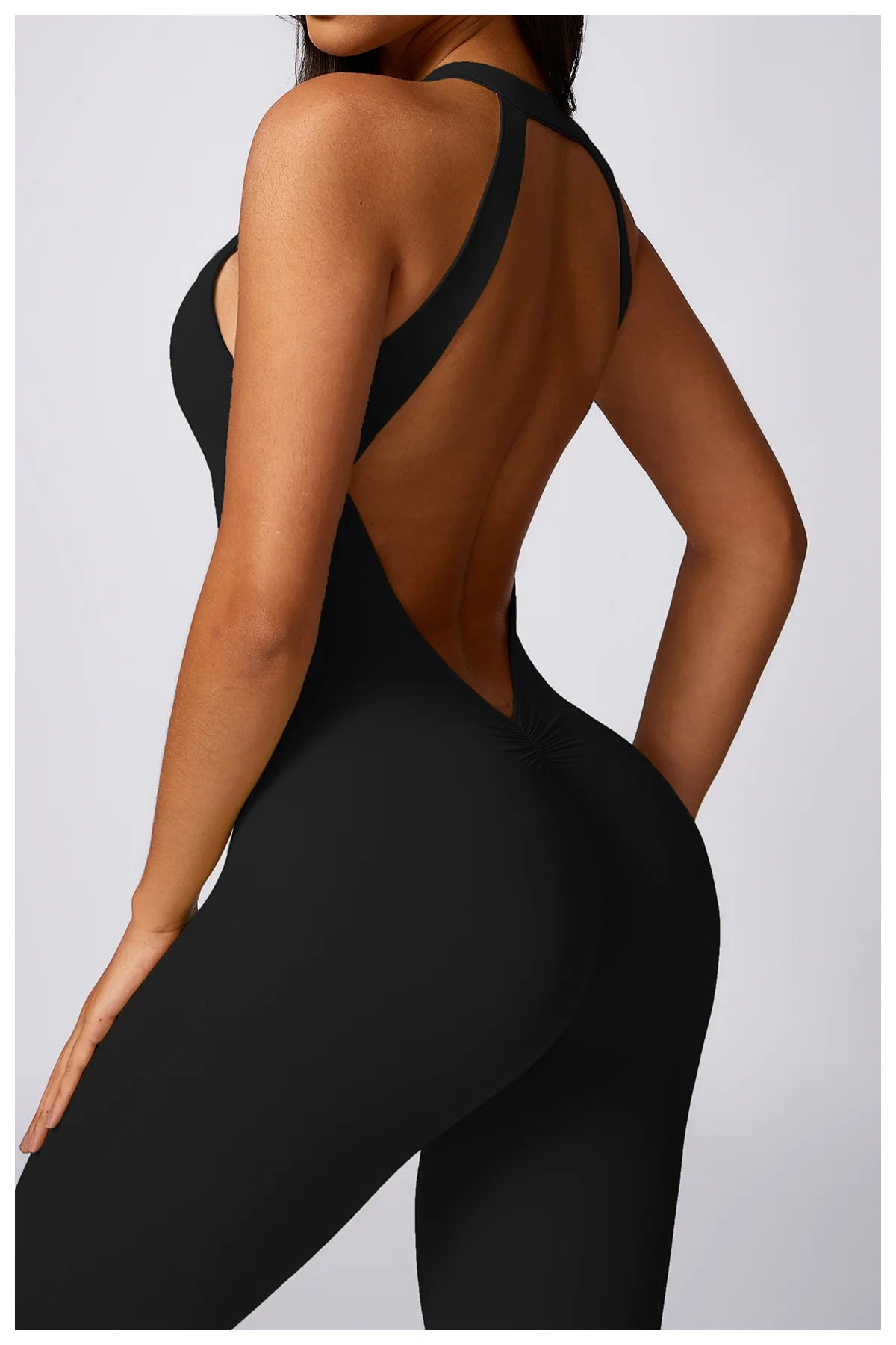Macacão Fitness Feminino Scrunch Butt – One Piece Sem Manga, Yoga & Treino | Fit Diamond