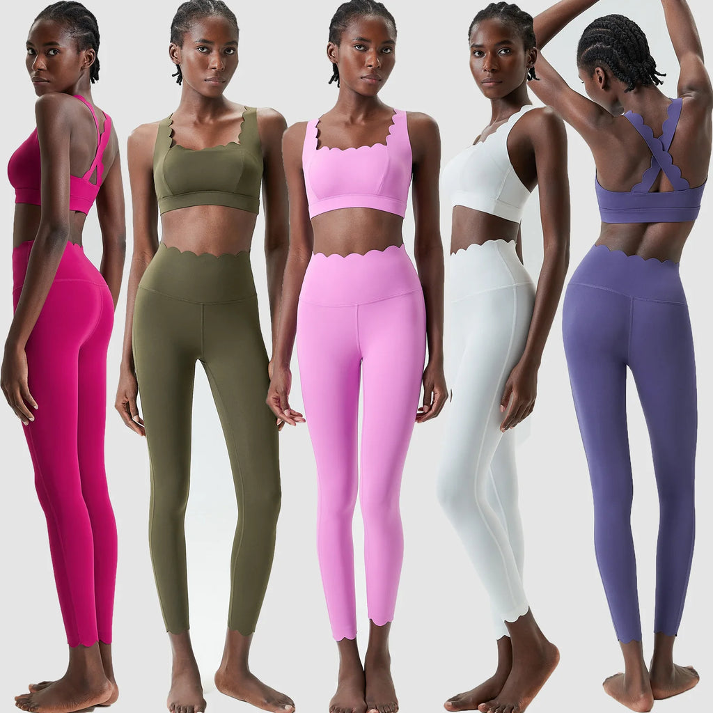 Conjunto Fitness Feminino 2 Peças Fit Diamond – Legging + Top Slim Fit Respirável