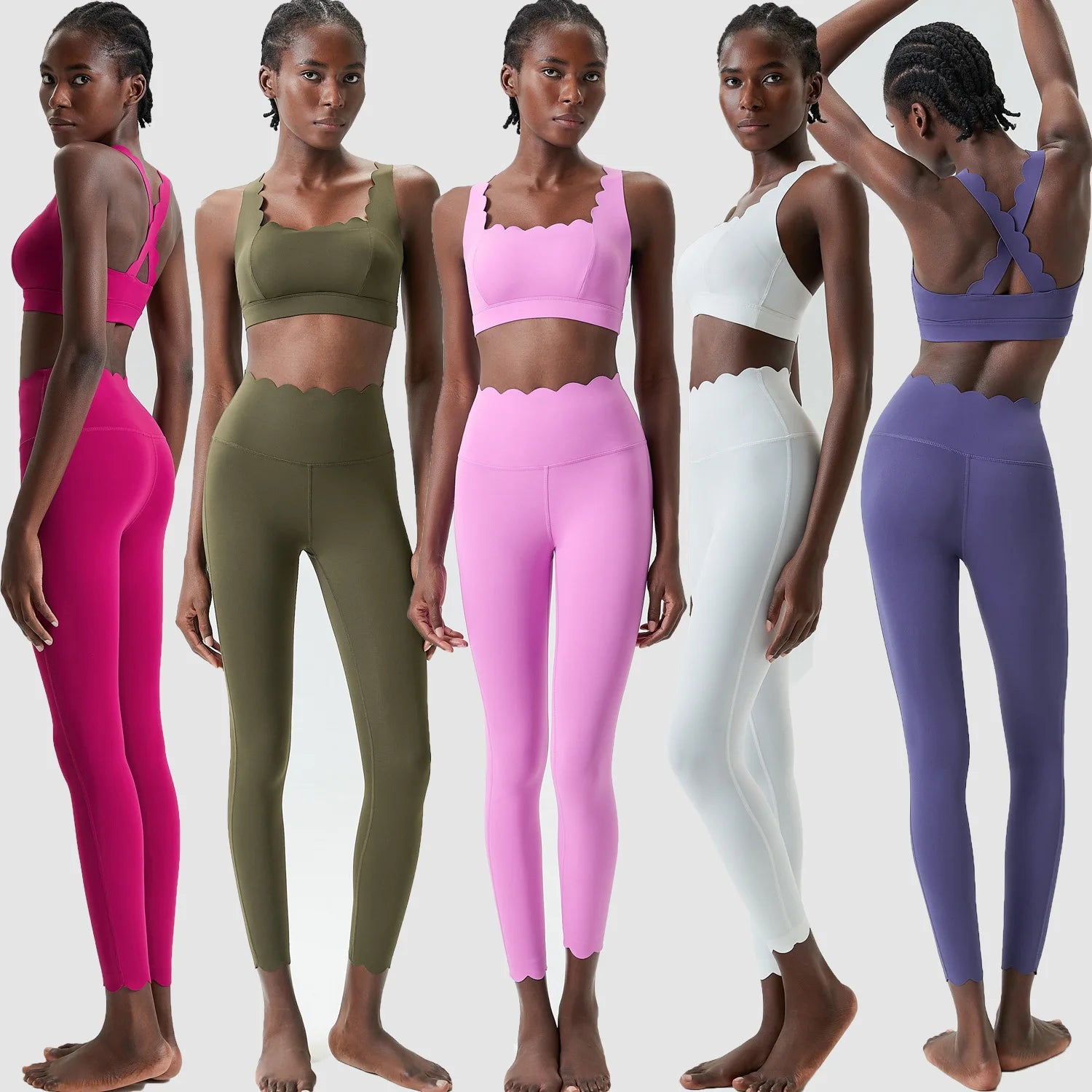 Conjunto Fitness Feminino 2 Peças Fit Diamond – Legging + Top Slim Fit Respirável