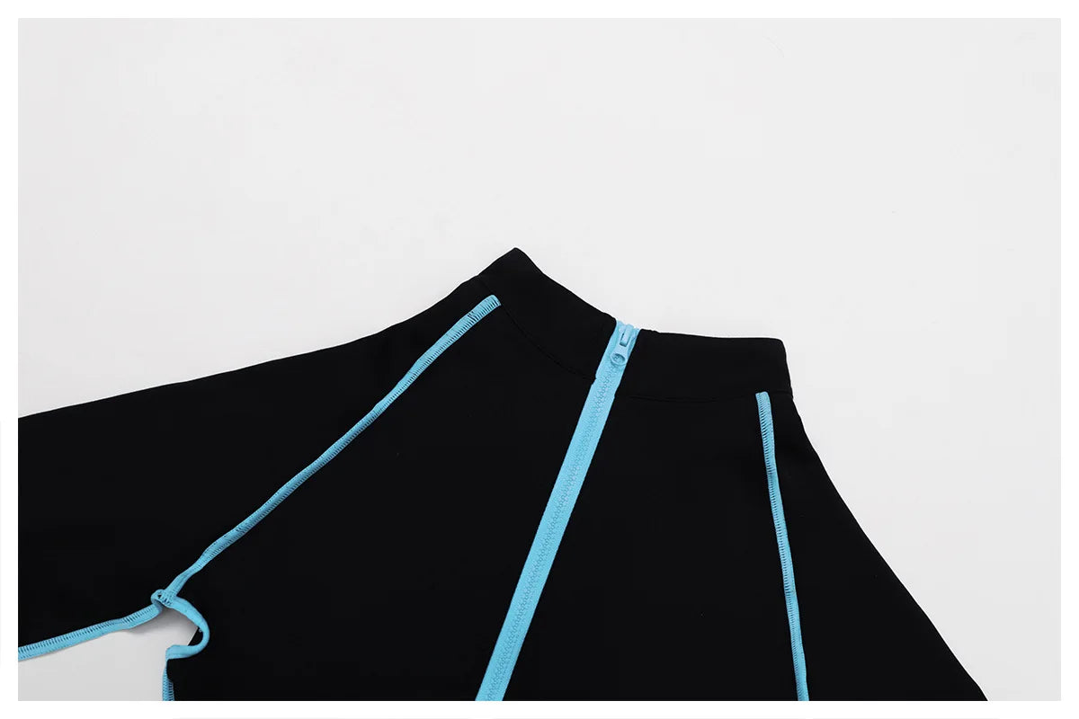 Macacão Fitness Feminino Curto com Manga Longa e Zíper – One Piece | Fit Diamond