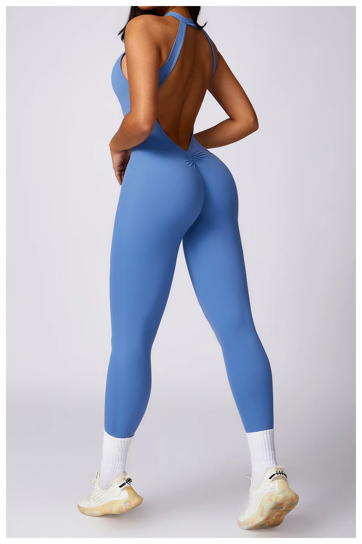 Macacão Fitness Feminino Scrunch Butt – One Piece Sem Manga, Yoga & Treino | Fit Diamond