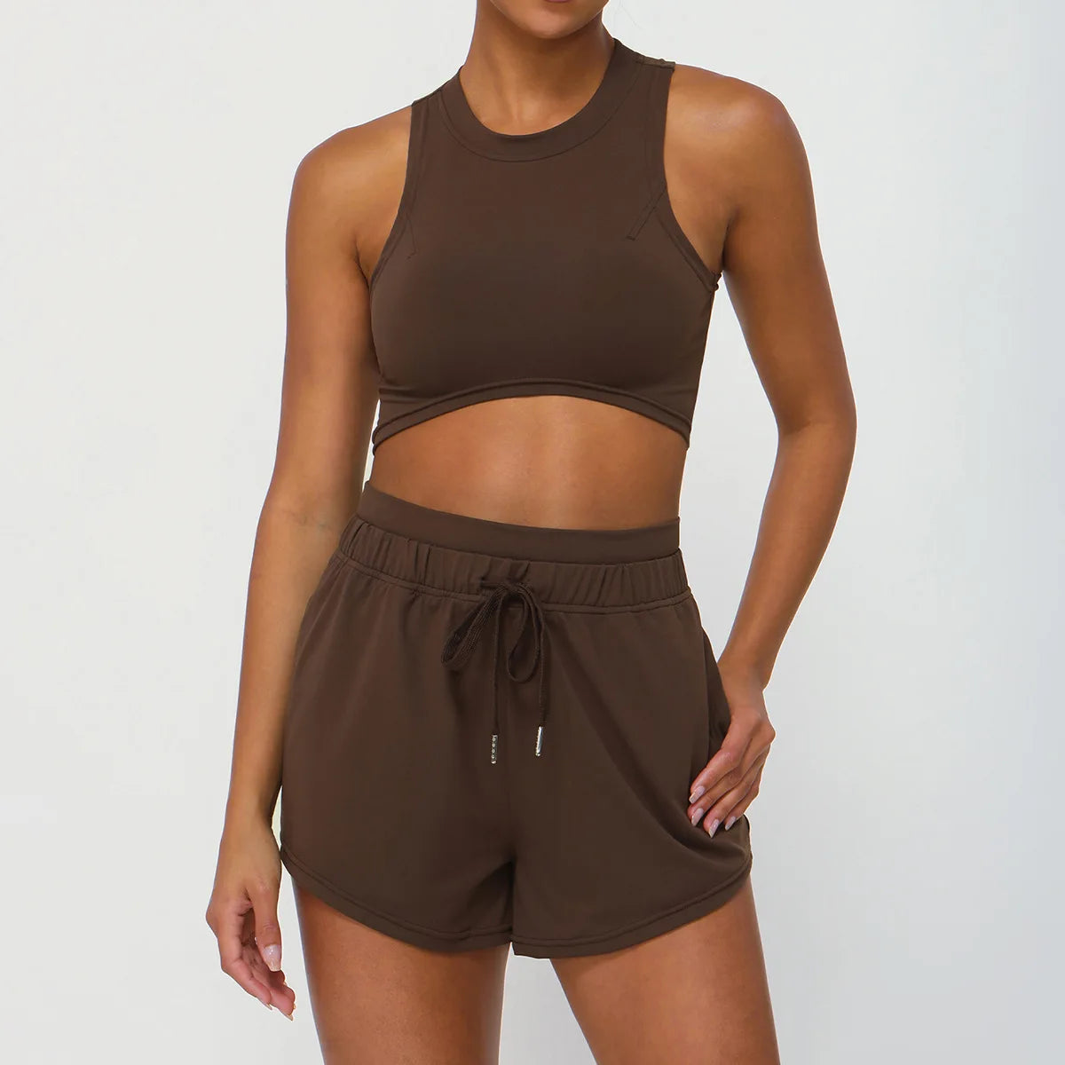 Conjunto Fitness Feminino 2 Peças Fit Diamond – Summer Shorts + Top Slim Fit