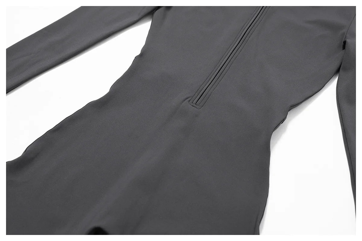 Macacão Fitness Feminino Manga Longa Inverno com Zíper – Push Up One Piece | Fit Diamond