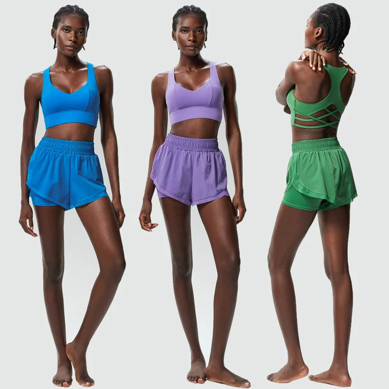 Conjunto Fitness Feminino 2 Peças Fit Diamond – Summer Shorts + Top em Lycra