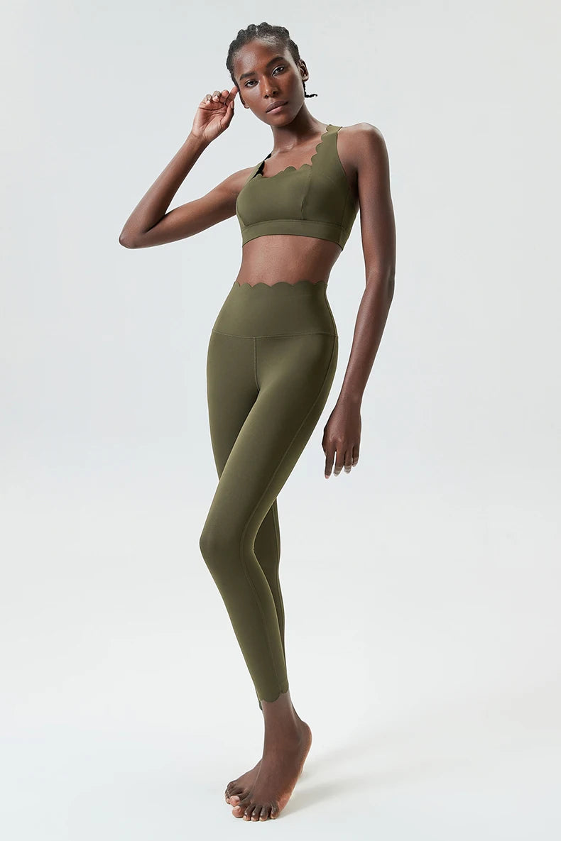 Conjunto Fitness Feminino 2 Peças Fit Diamond – Legging + Top Slim Fit Respirável