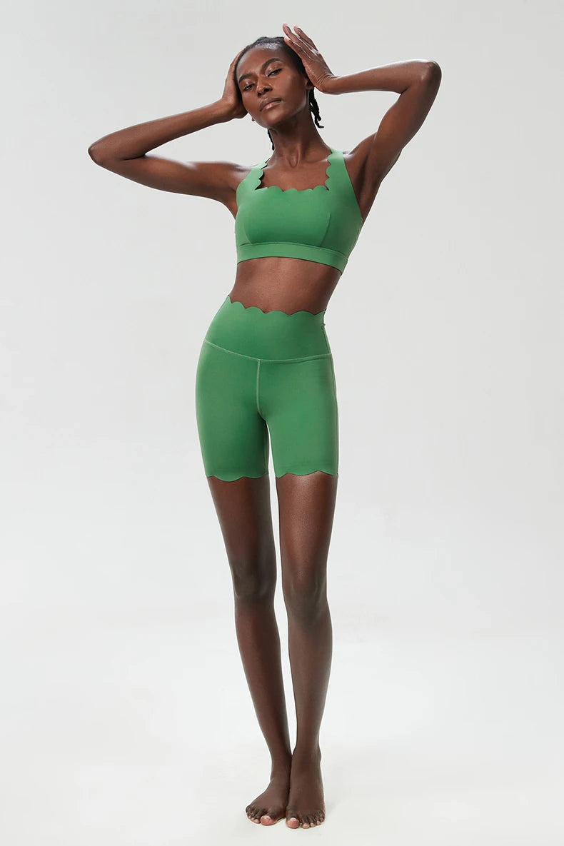 Conjunto Fitness Feminino 2 Peças Fit Diamond – Shorts + Top Slim Fit Respirável