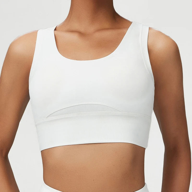 Top Fit Diamond Round Neck Crop Bra Conforto, Praticidade e Estilo Minimalista