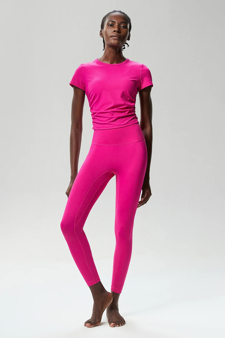 Conjunto Fitness Diamond Quick Dry 2 Peças Camiseta Cropped + Calça Legging - Leveza, Estilo e Praticidade