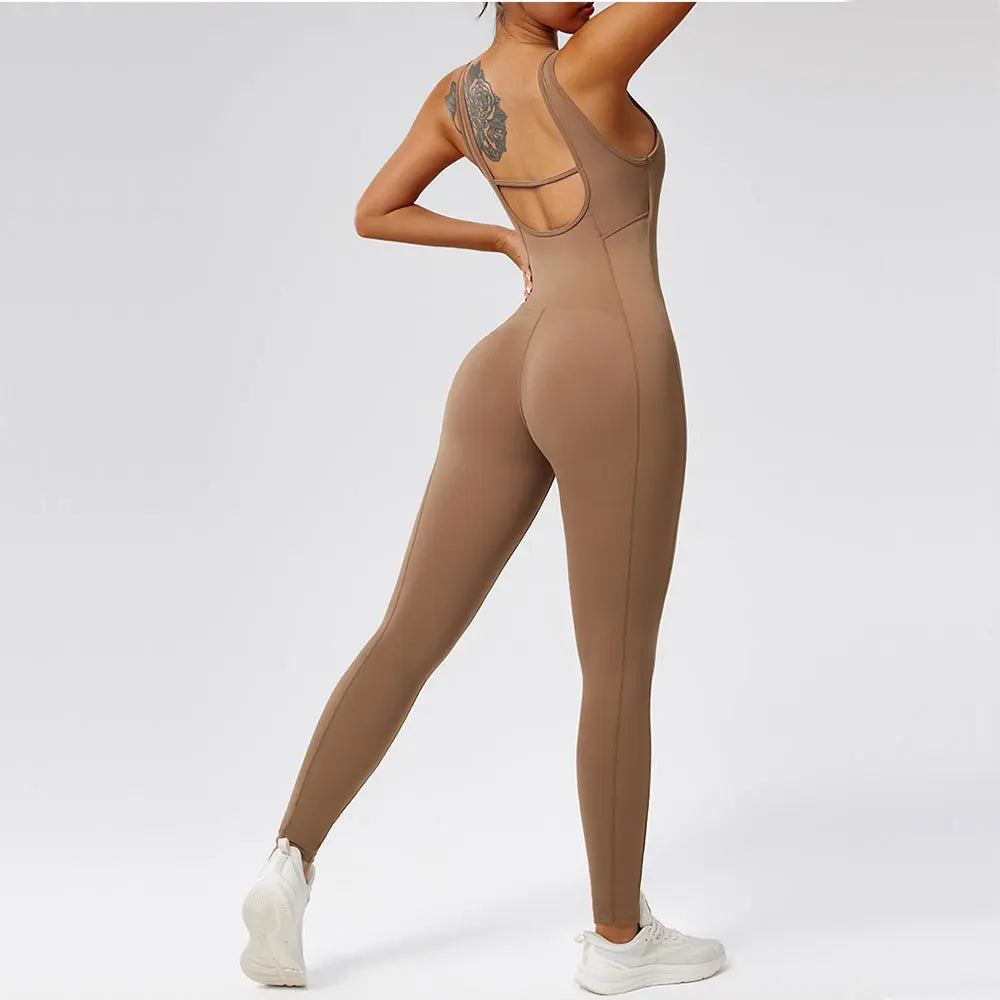 Macacão Fitness Feminino Sem Manga – Yoga & Treino One Piece | Fit Diamond