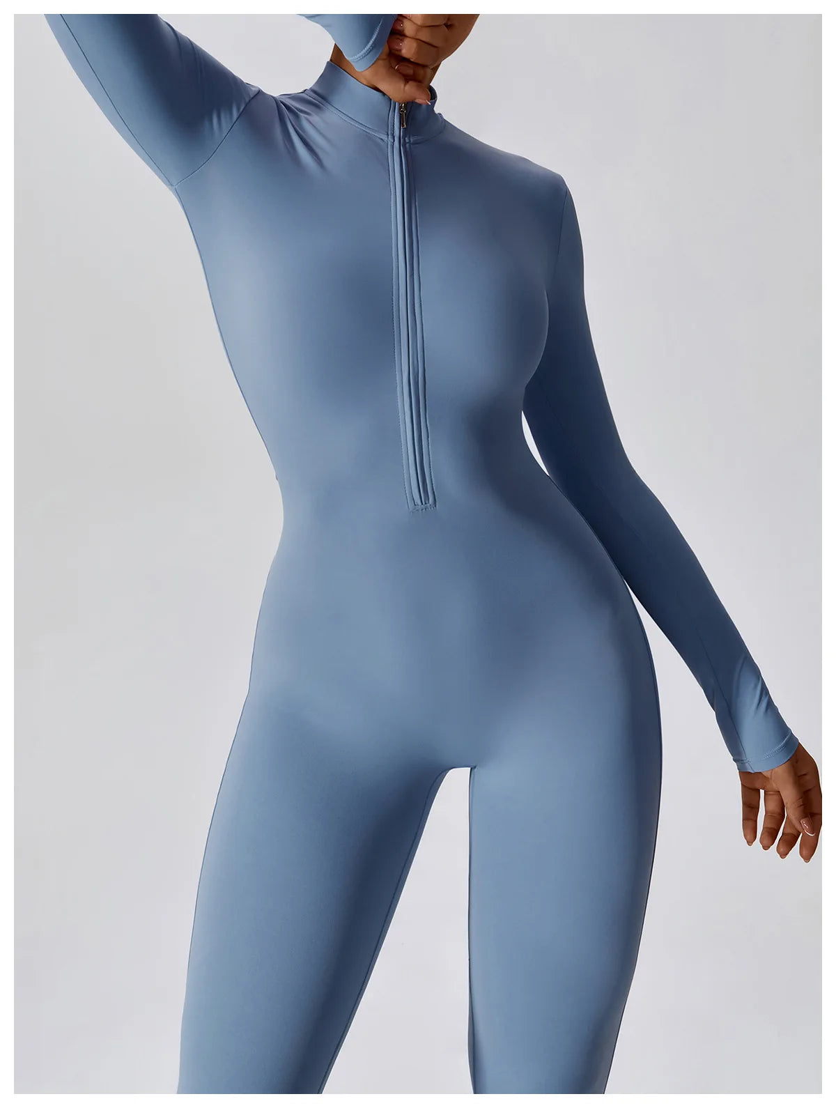 Macacão Fitness Feminino Manga Longa com Zíper – Push Up One Piece | Fit Diamond