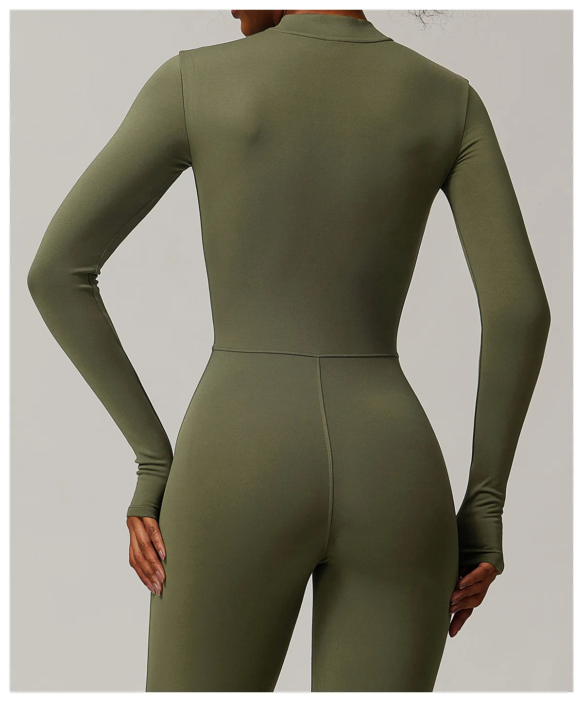 Macacão Fitness Feminino Manga Longa Inverno com Zíper – Push Up One Piece | Fit Diamond