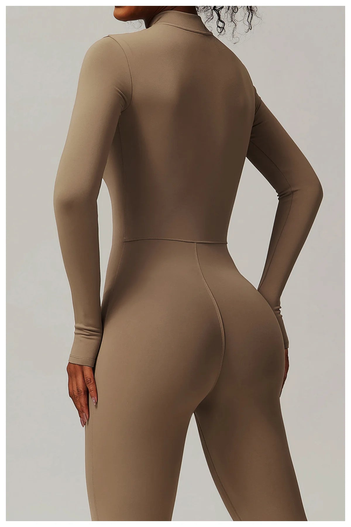 Macacão Fitness Feminino Manga Longa Inverno com Zíper – Push Up One Piece | Fit Diamond