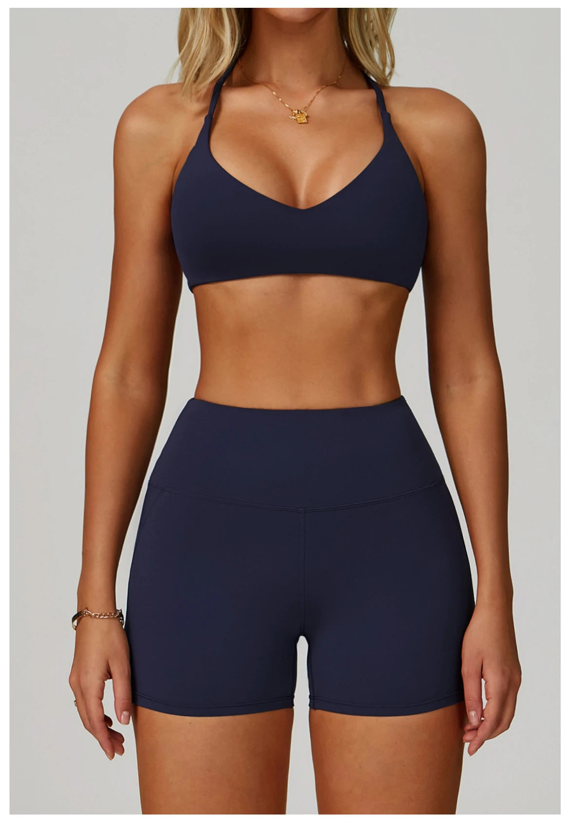 Top Esportivo Feminino Fit Diamond | Cross Shoulder Push Up, Secagem Rápida e Suporte Shockproof