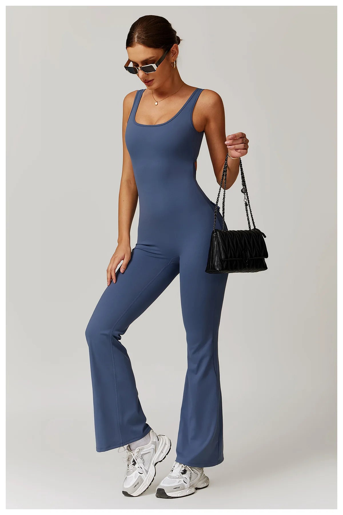 Macacão Fitness Feminino Decote V nas Costas com Bolsos – One Piece | Fit Diamond