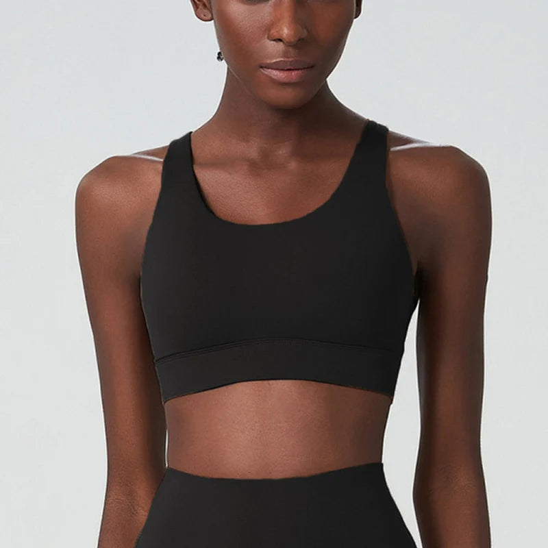 Top Esportivo Feminino Fit Diamond – High Impact U-Neck Super Stretch