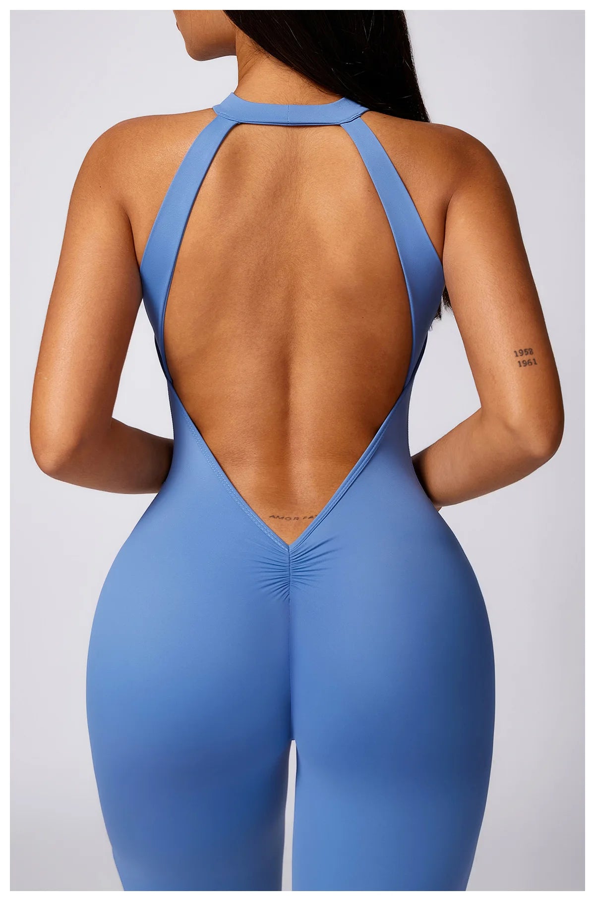 Macacão Fitness Feminino Scrunch Butt – One Piece Sem Manga, Yoga & Treino | Fit Diamond