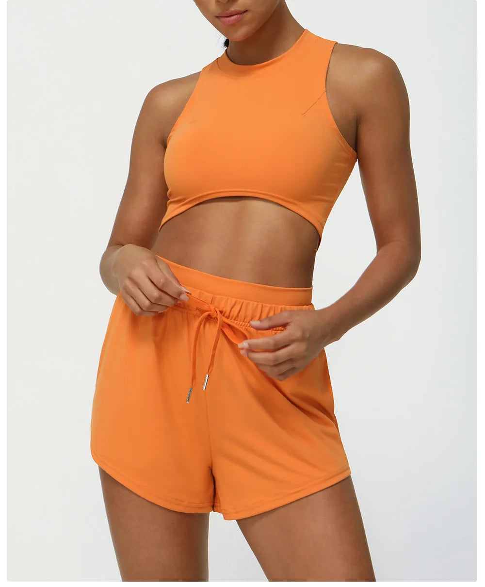 Conjunto Fitness Feminino 2 Peças Fit Diamond – Summer Shorts + Top Slim Fit