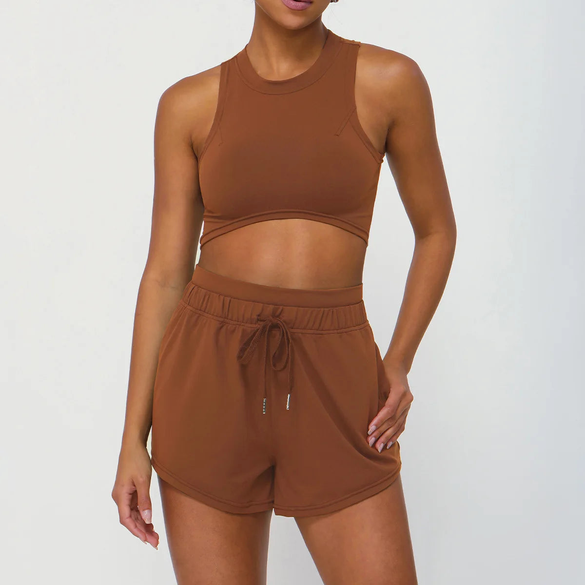Conjunto Fitness Feminino 2 Peças Fit Diamond – Summer Shorts + Top Slim Fit