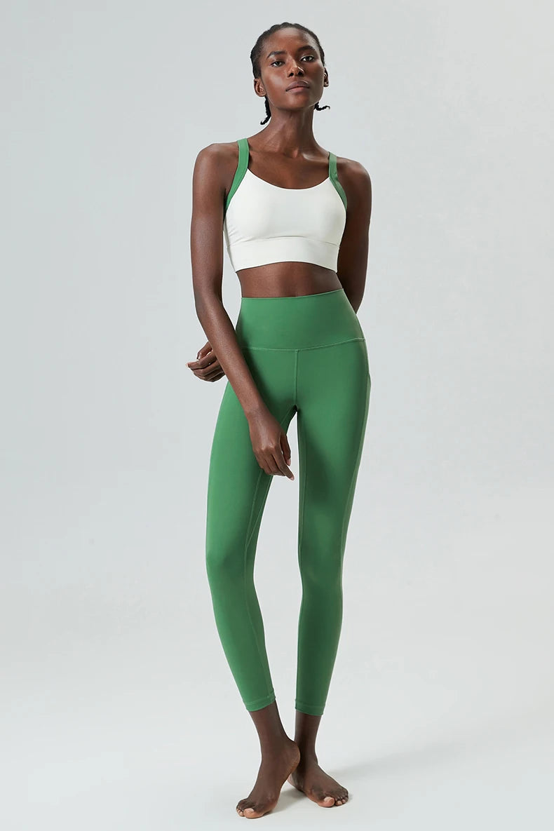 Conjunto Fitness Feminino Fit Diamonds High Impact — Top + Legging com Bolsos e Compressão Premium