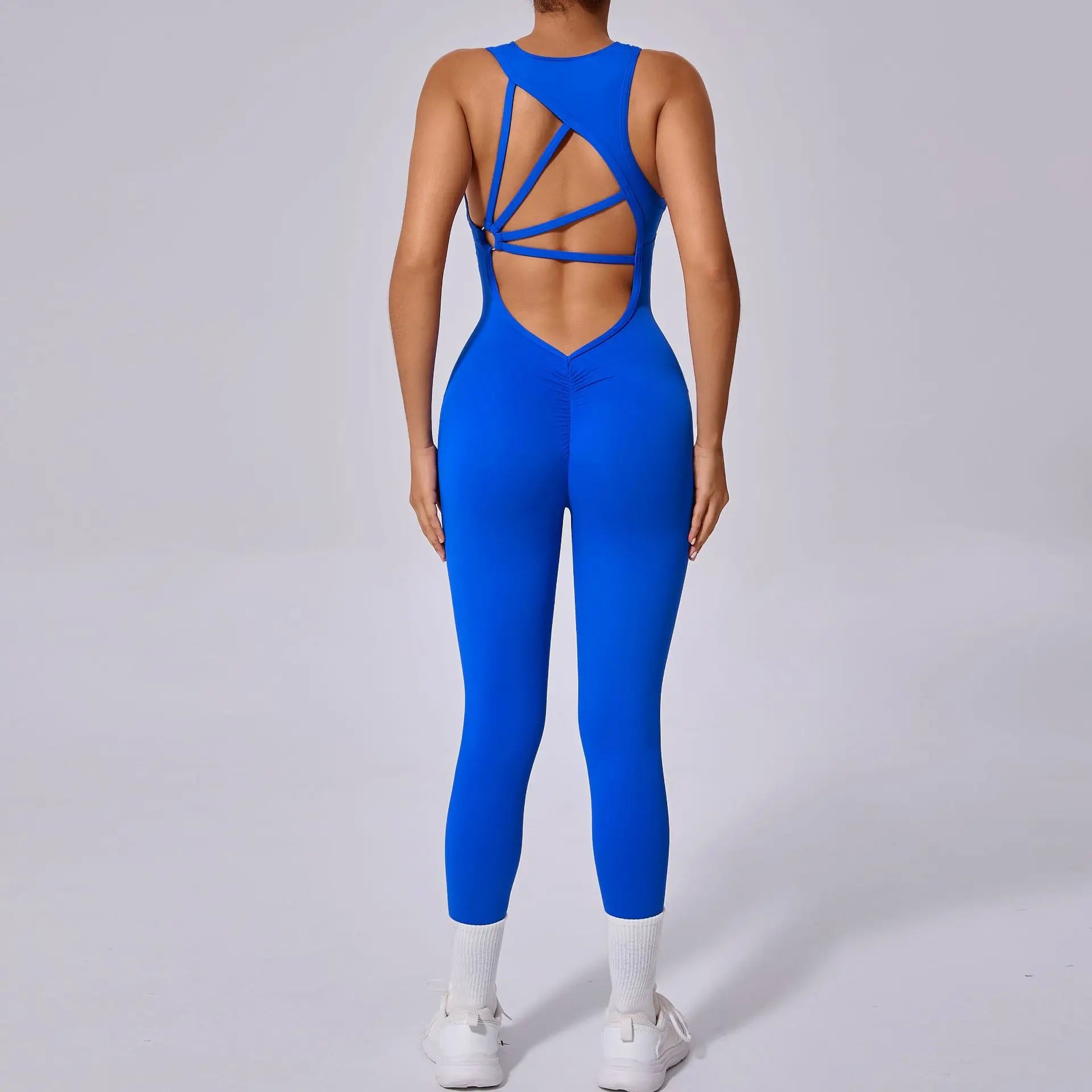 Macacão Fitness Feminino Sem Manga Costas Abertas – One Piece Yoga | Fit Diamond