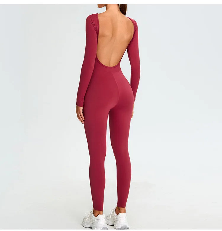 Macacão Fitness Feminino Manga Longa – Push Up One Piece | Fit Diamond
