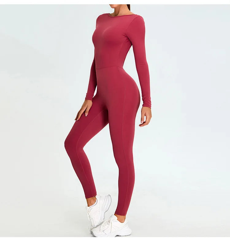 Macacão Fitness Feminino Manga Longa – Push Up One Piece | Fit Diamond