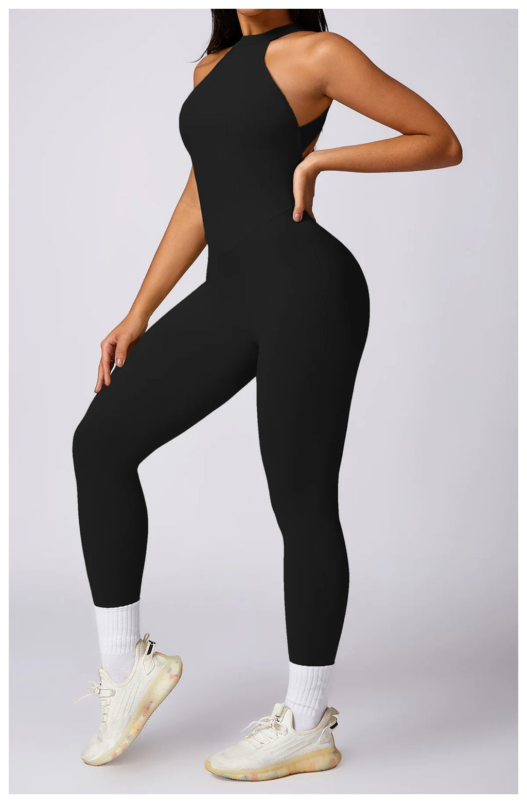 Macacão Fitness Feminino Scrunch Butt – One Piece Sem Manga, Yoga & Treino | Fit Diamond