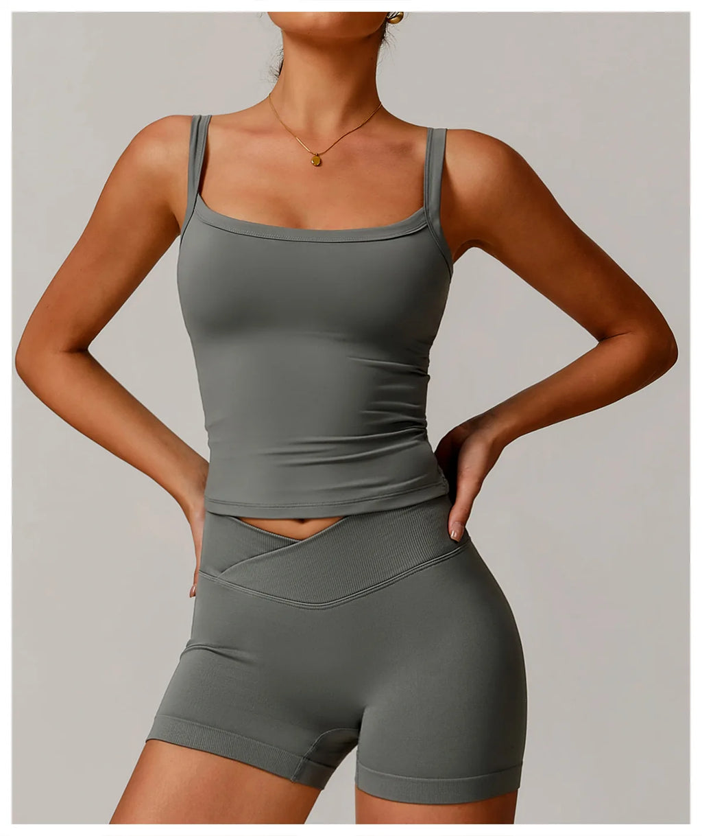 Top Esportivo Feminino Fit Diamond | Suporte Shockproof, Respirável e Push Up