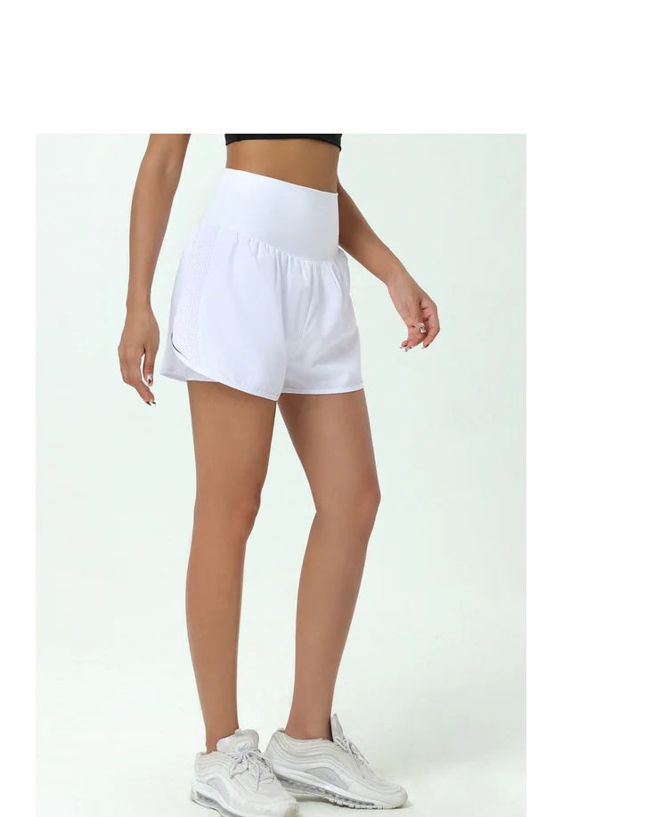 Shorts Feminino Fit Diamonds 2 in 1 — Cintura Alta, Forro Interno Compression e Secagem Rápida