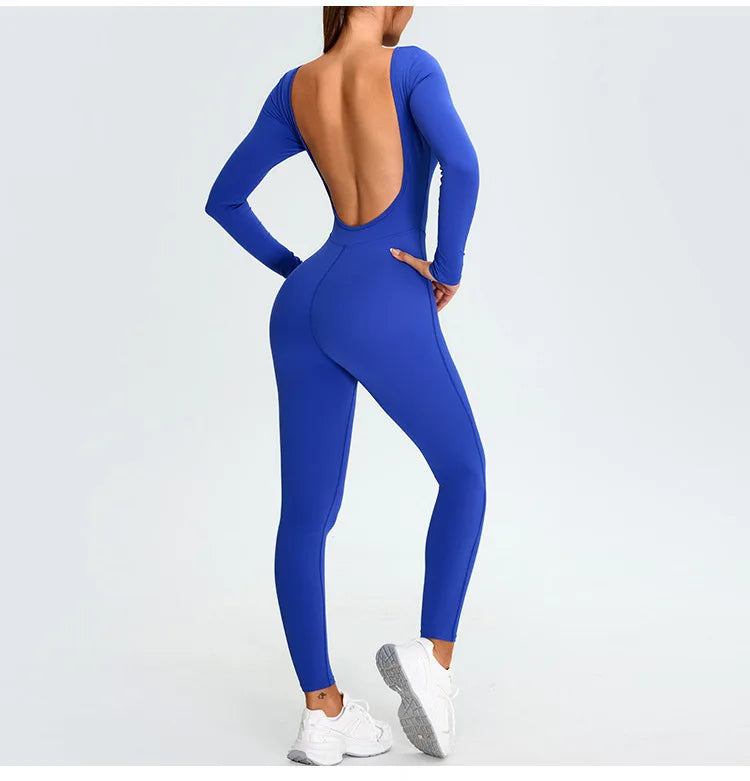 Macacão Fitness Feminino Manga Longa – Push Up One Piece | Fit Diamond