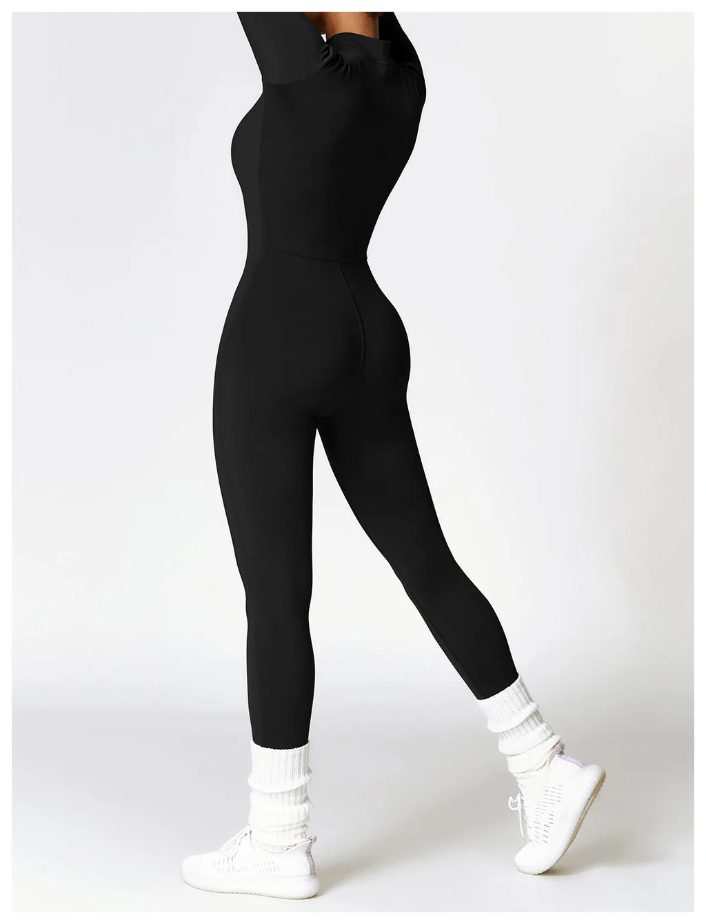 Macacão Fitness Feminino Manga Longa com Zíper – Push Up One Piece | Fit Diamond
