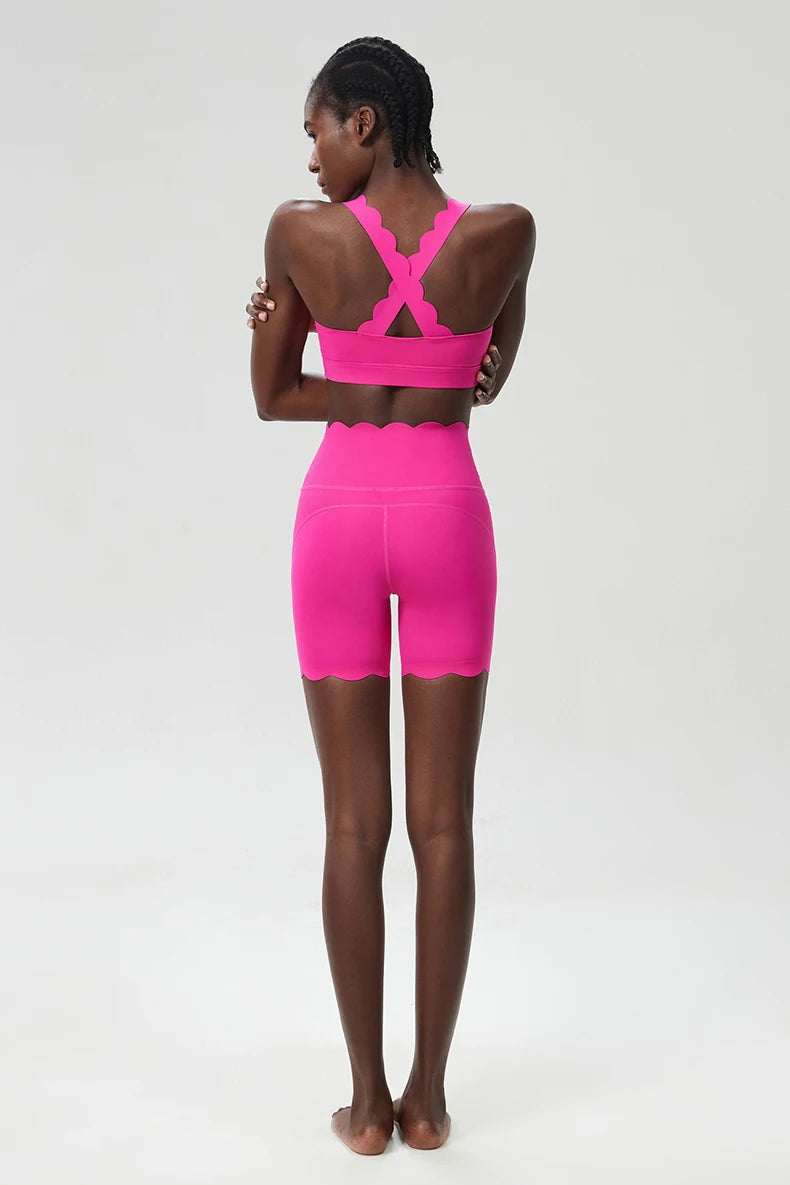 Conjunto Fitness Feminino 2 Peças Fit Diamond – Shorts + Top Slim Fit Respirável