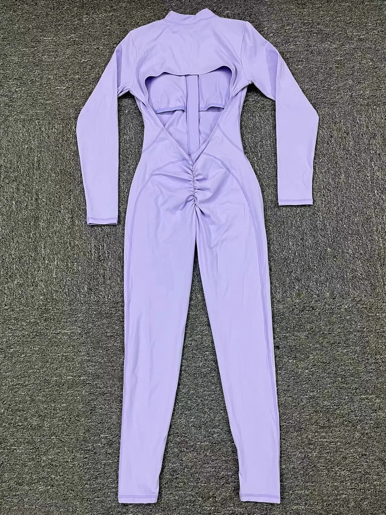 Macacão Fitness Feminino Longo – Manga Comprida, Decote Aberto & Zíper Frontal | One Piece Fit Diamond
