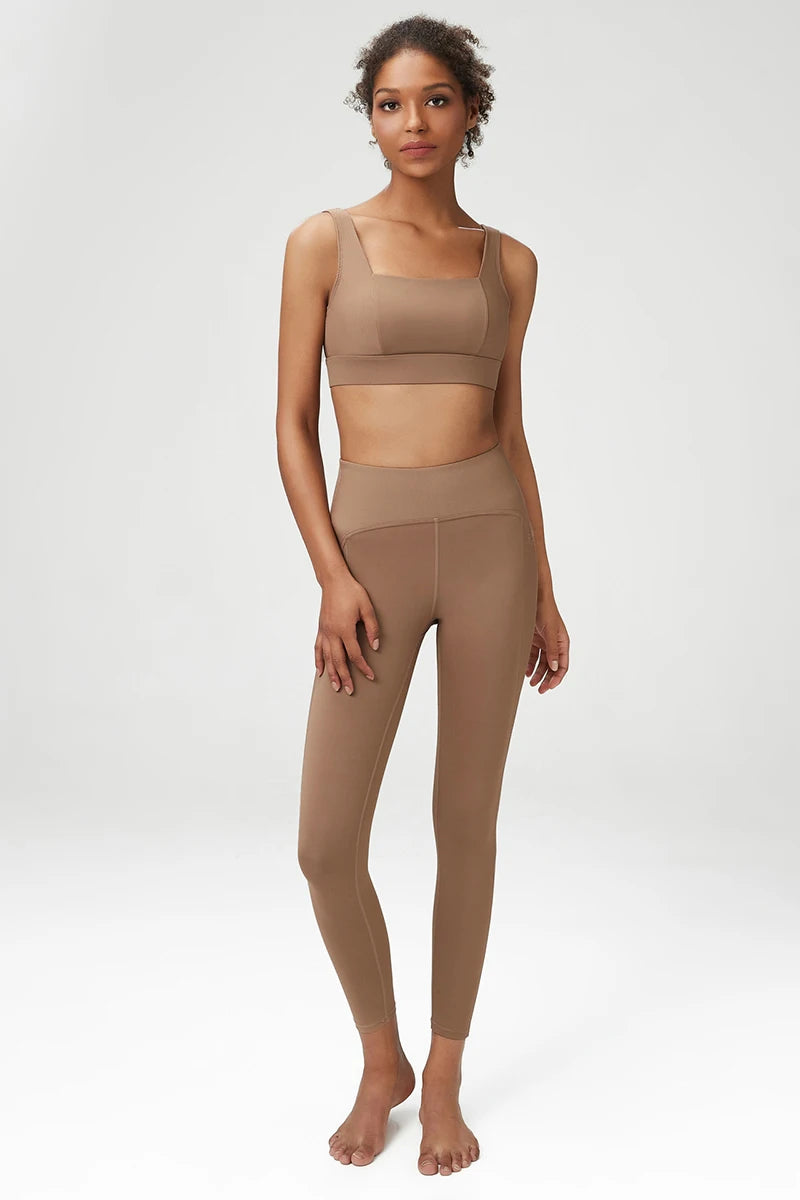 Conjunto Fitness Feminino 2 Peças Fit Diamond – Top + Legging Cintura Alta Slim Fit