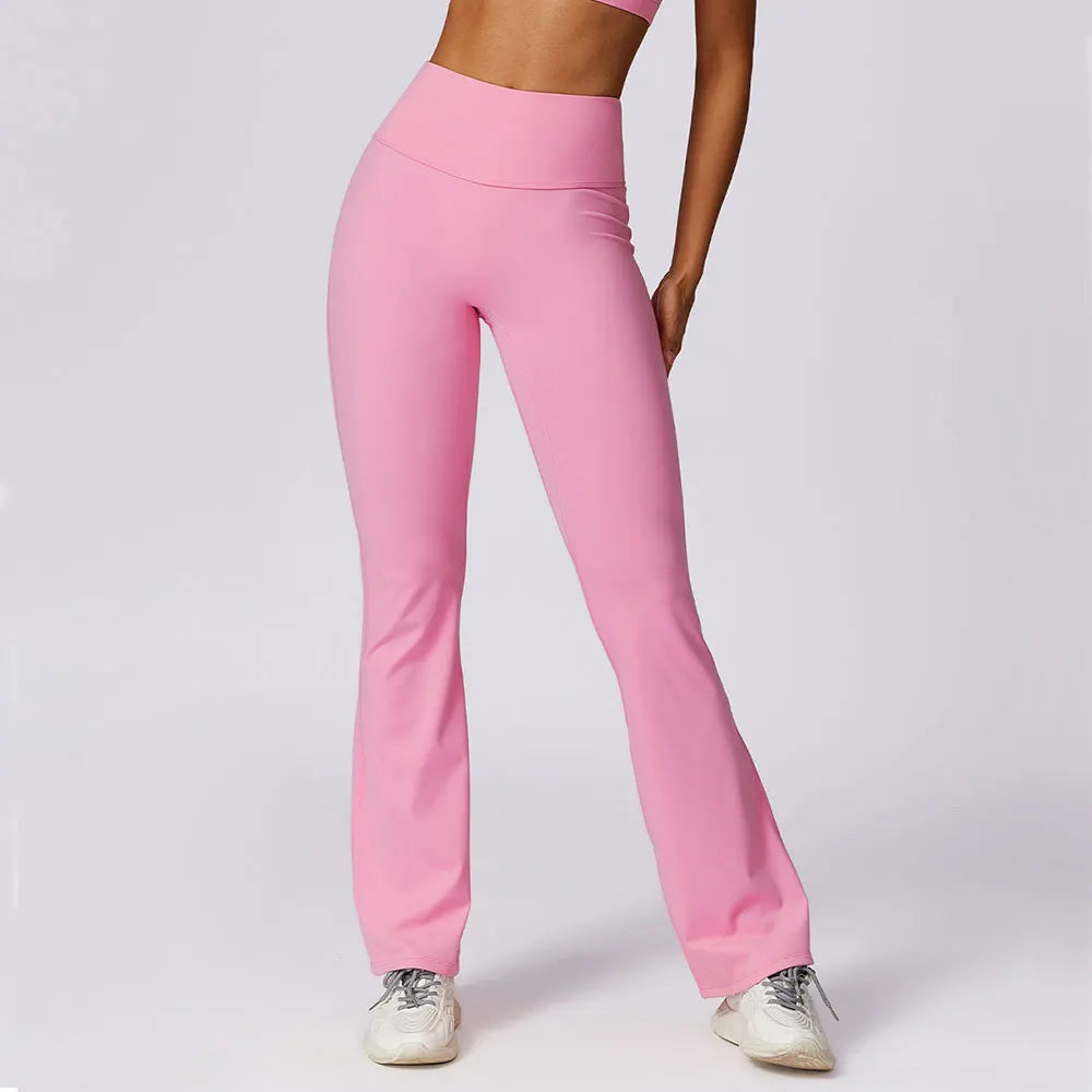 Calça Flare Fitness Scrunch – Cintura Alta, Levanta Bumbum, Ideal para Yoga, Dança e Academia