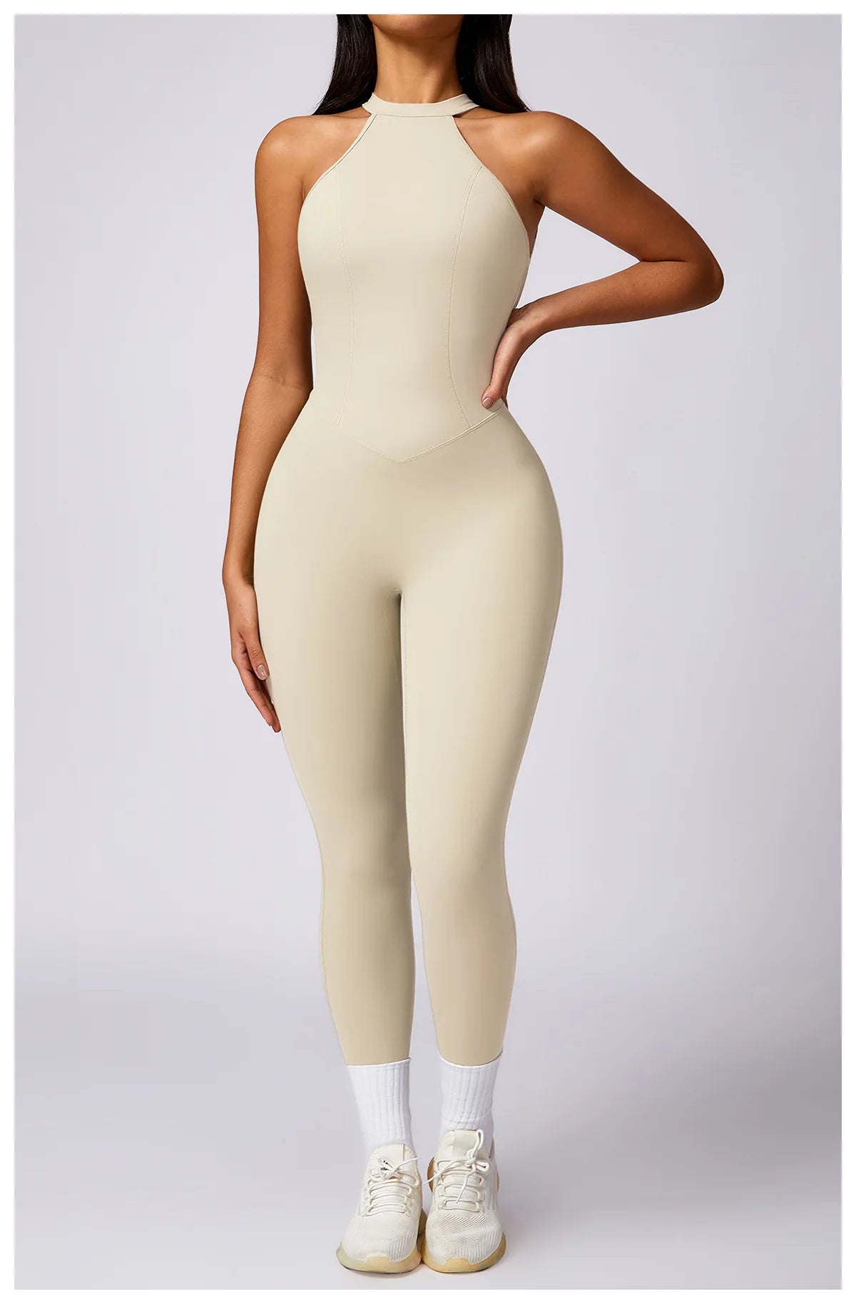Macacão Fitness Feminino Scrunch Butt – One Piece Sem Manga, Yoga & Treino | Fit Diamond